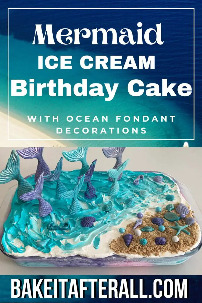 Mermaid Ice Cream Birthday Cake Pin
