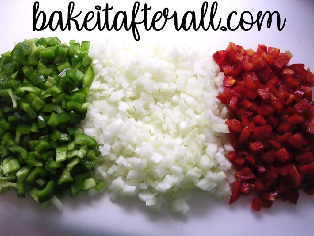 vegetables arranged to look like Italian flag