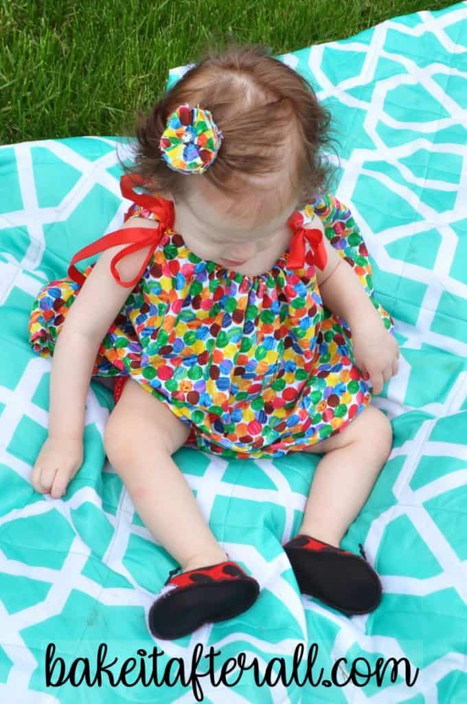 Very Hungry Caterpillar Pillowcase Dress for a baby