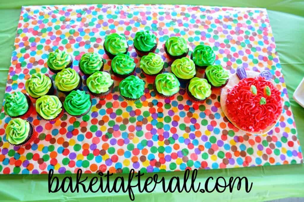 Very Hungry Caterpillar Cupcake Cake