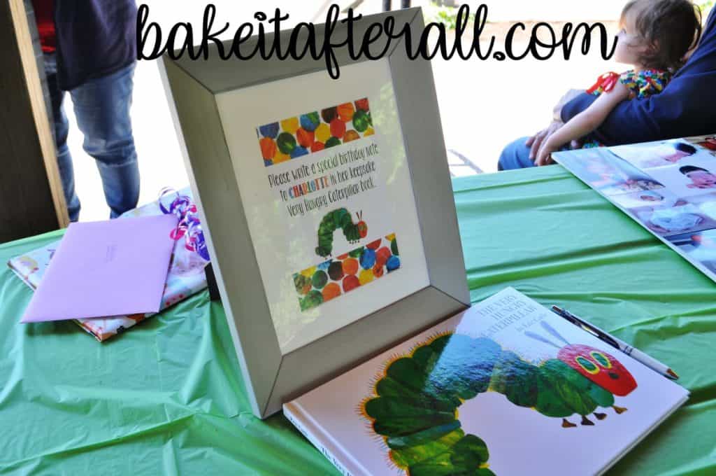 very hungry caterpillar guestbook keepsake