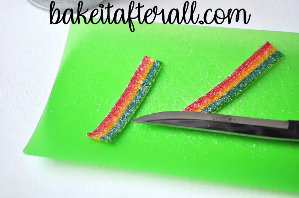 Airheads XTremes Rainbow belts on a cutting board