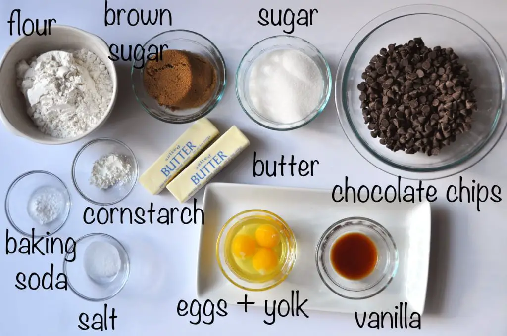 chocolate chip pan cookie ingredients