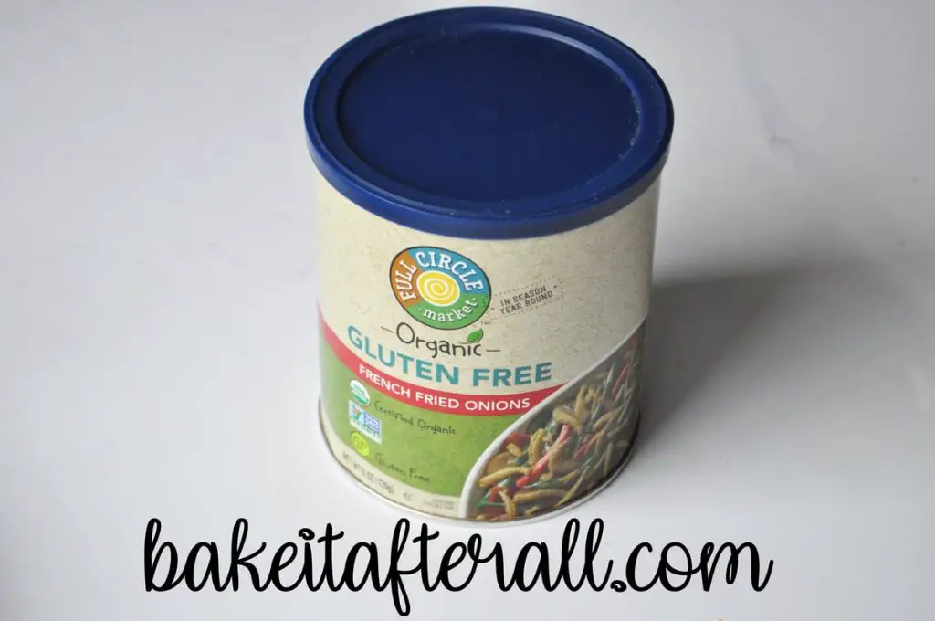 can of gluten free French fried onions
