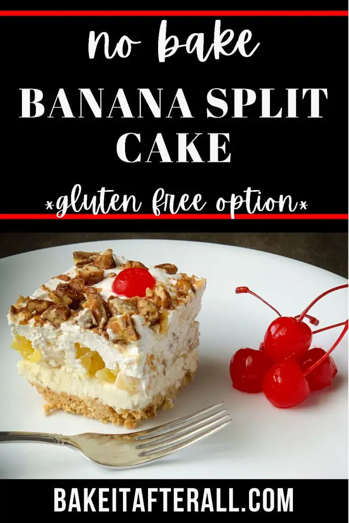 Banana Split Cake No Bake Pin