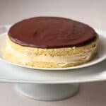 a Boston Cream Pie on a platter
