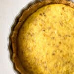 a quiche photo taken from above