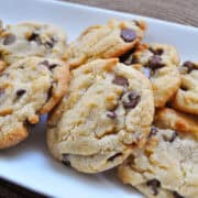 dairy free soy free chocolate chip cookies on a white plate