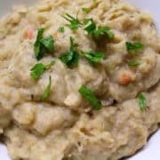 up close shot of Mashed Potatoes with Root Vegetables