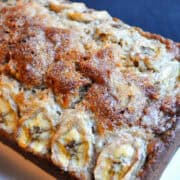 Ultimate Banana Bread on a white plate