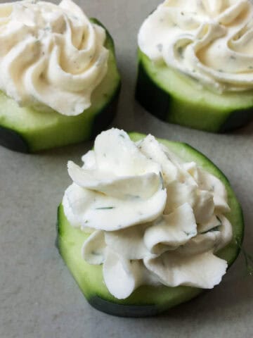 Cucumber Bites with Garlic Herb Cheese