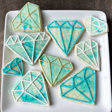 Diamond Gem Cookies on a white plate