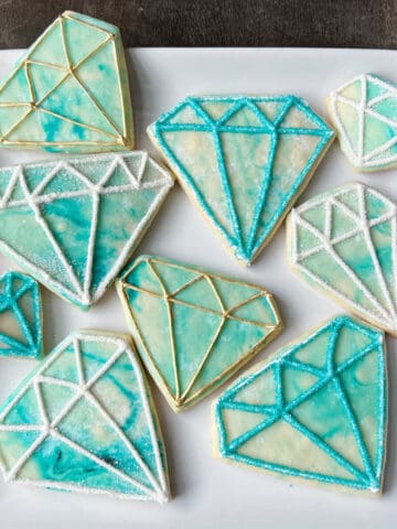 Diamond Gem Cookies on a white plate