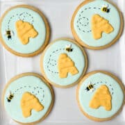 beehive cookies with royal icing