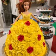 Princess Belle Doll Cake