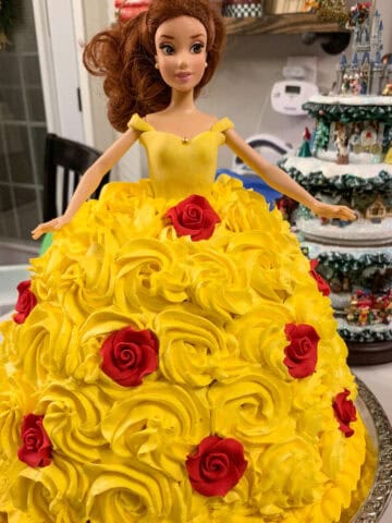 Princess Belle Doll Cake