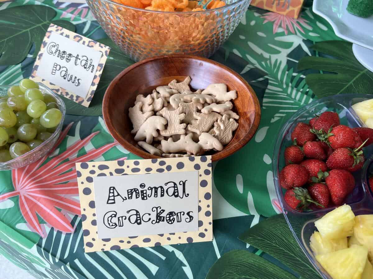 a bowl of animal crackers