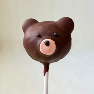 a teddy bear cake pop