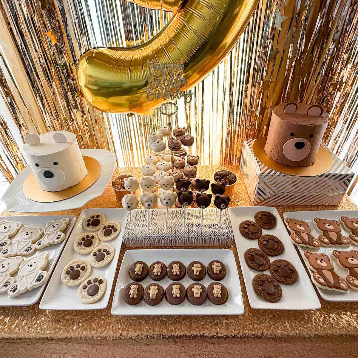 teddy bear dessert table