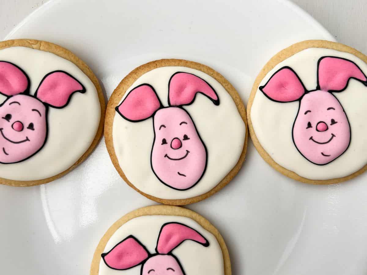 piglet's face cookies