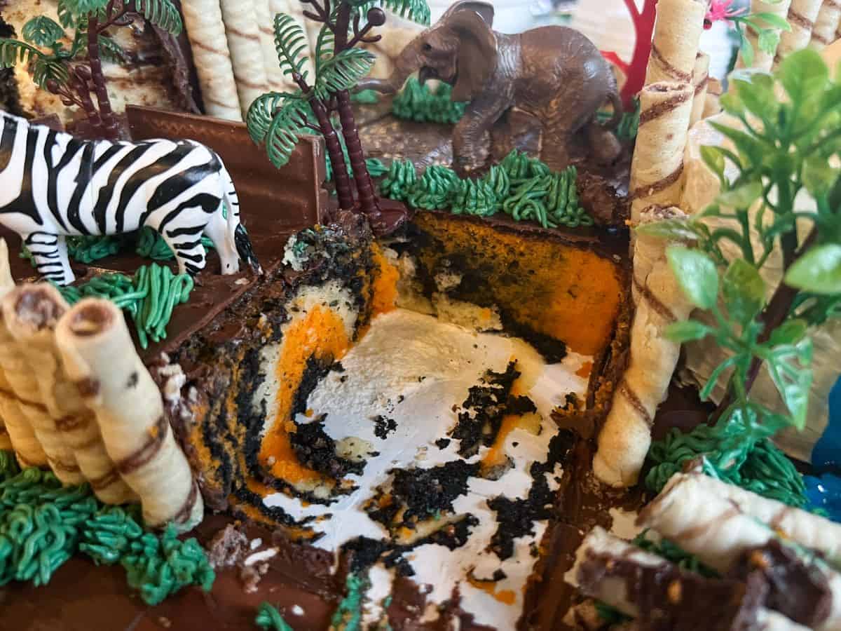 tiger striped cake
