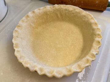 pie dough fitted into a pie plate