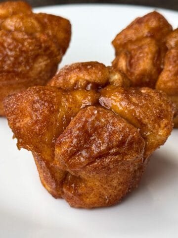 Monkey Bread Muffins on a white plate