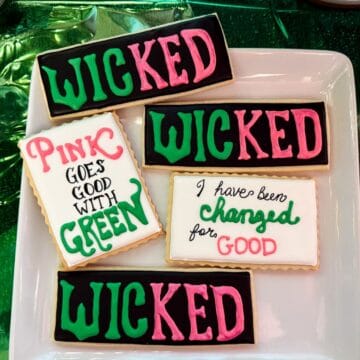 Wicked Sugar Cookies on a white plate