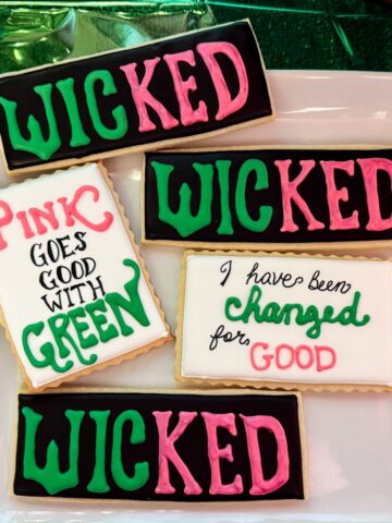 Wicked Sugar Cookies on a white plate