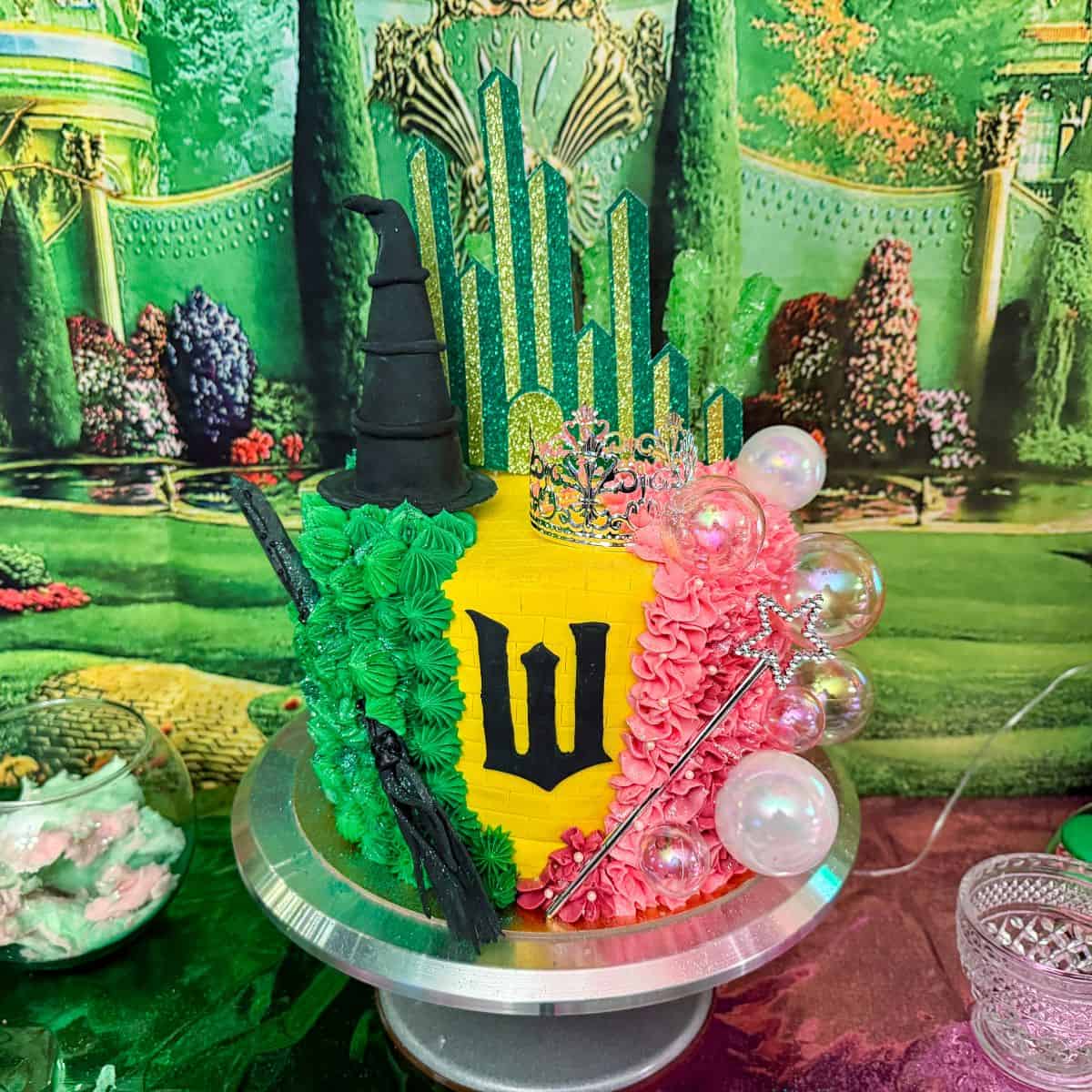 a Wicked Cake on a Wicked dessert table