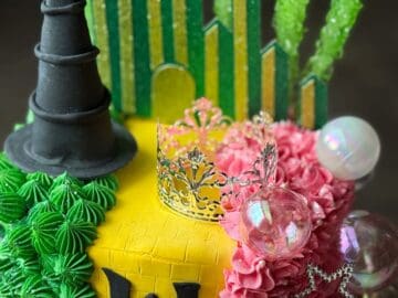 a silver crown on top of a Wicked Cake