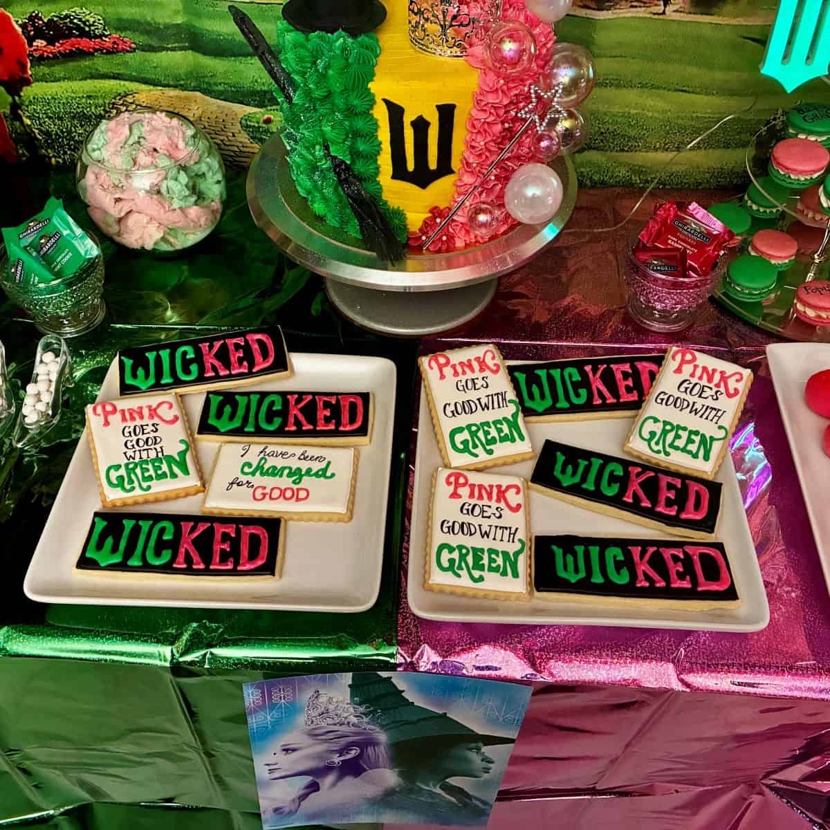 a Wicked Dessert Table with a birthday cake