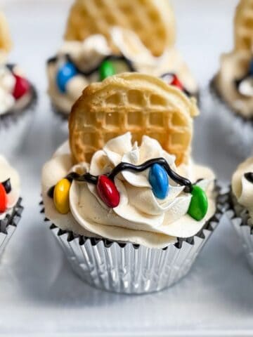 Stranger Things Cupcakes on a white plate