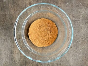 fall spices mixed together in a small glass bowl
