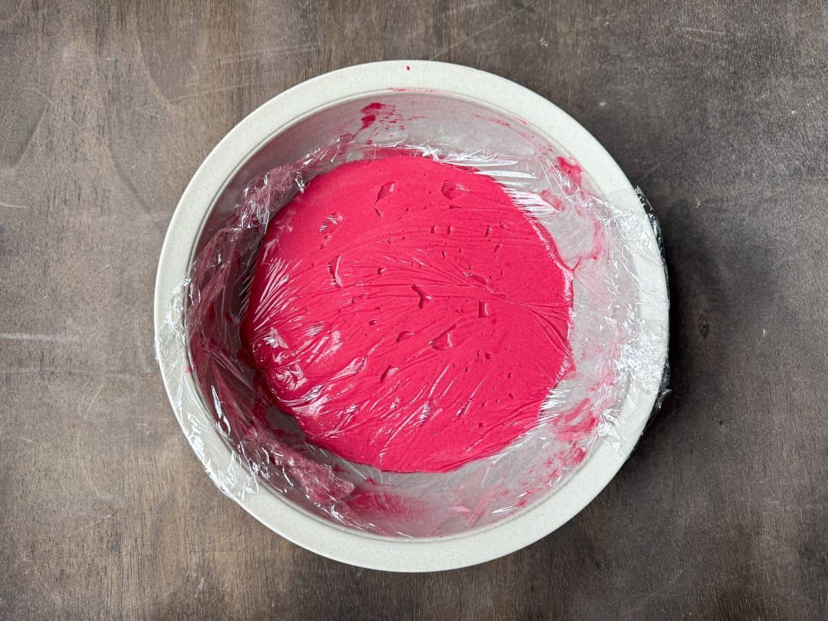 cranberry curd in a bowl