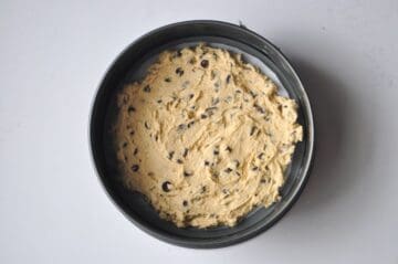 cookie dough spread in pan